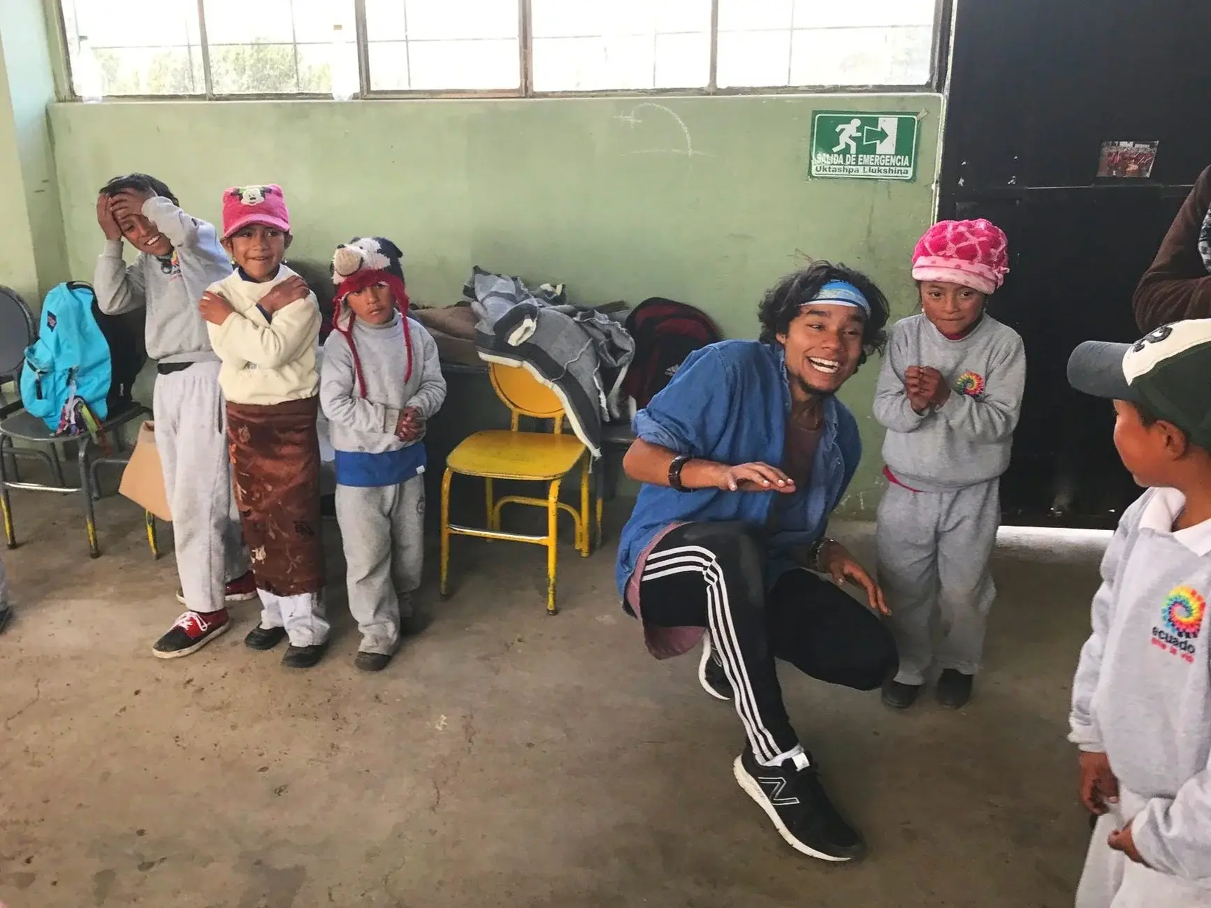 DAT artists leading a workshop in the Andes